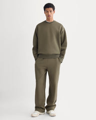 Luxe Fleece Crew Pullover | Olive Night