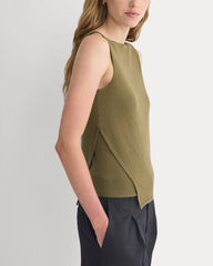 Tissue Boatneck Tank with Side Tie | Beech