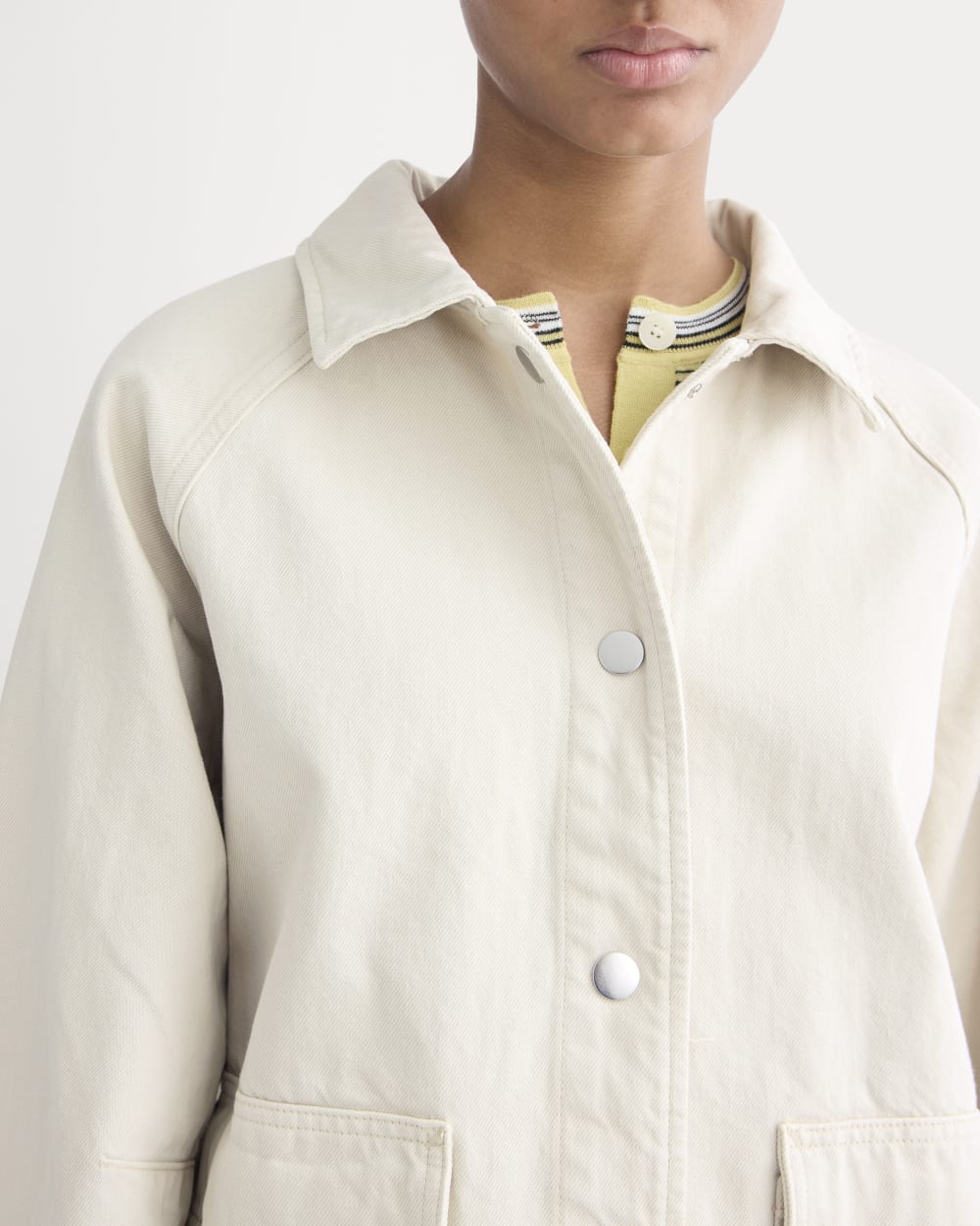 Cropped Denim Jacket | Garment-Dyed Sand