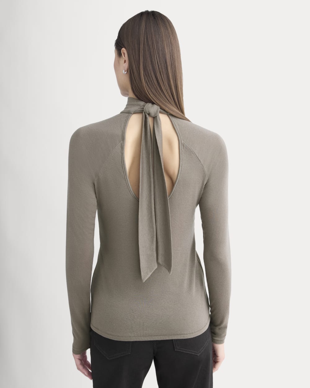 Tie-Neck Top in Butterluxe | Taupe