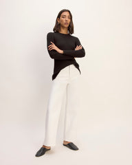 The Cotton Rib Crew | Black