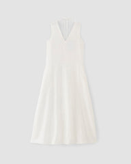 The Linen Eyelet Maxi Dress | White Eyelet