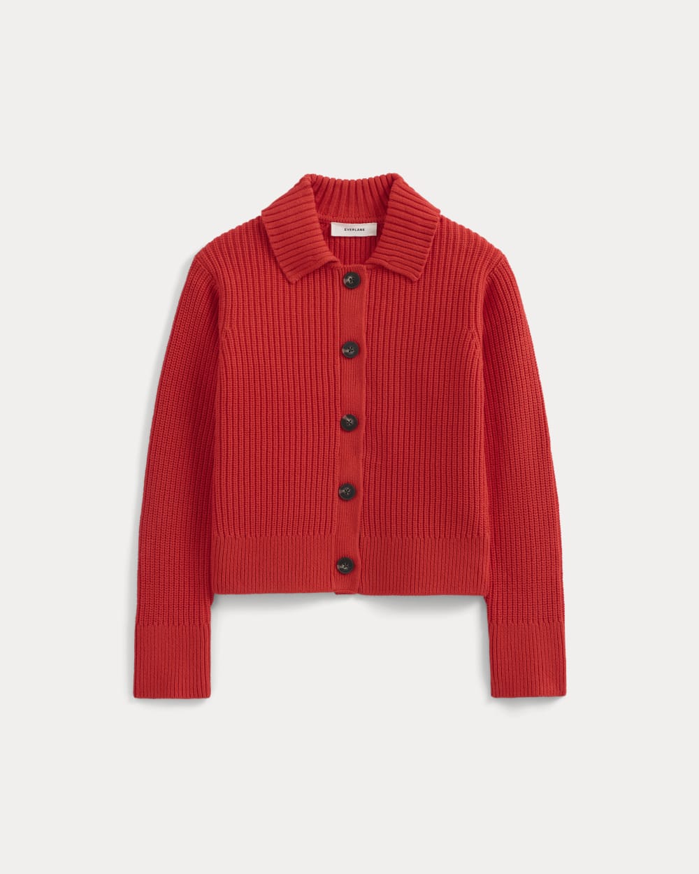Shrunken Cardigan in Everyday Cotton | Fiery Red