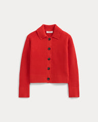 Shrunken Cardigan in Everyday Cotton | Fiery Red