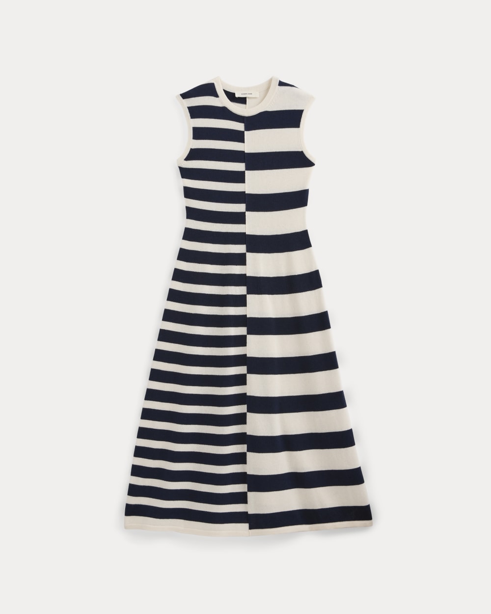 Striped Sweater Midi Dress | Bone/True Navy Duo Stripe