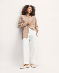 The Boyfriend Shirt in Washable Silk | Chanterelle