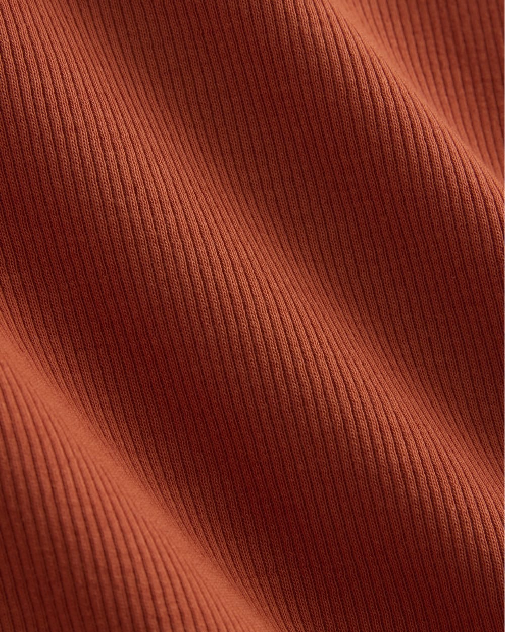 The Luxe Rib Crew | Rust