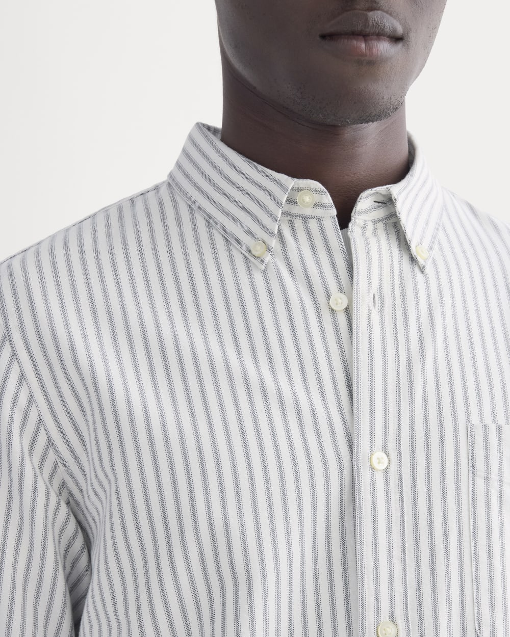 The Slim Oxford Shirt | Bone/Navy | Standard