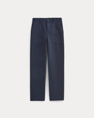 Relaxed Herringbone Fatigue Pants | Deep Navy