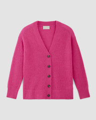 The Alpaca Oversized Cardigan | Fuchsia Pink