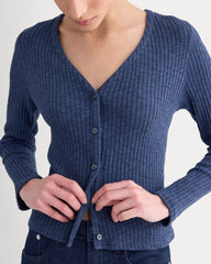 The Cozy Rib Cardigan | Mood Indigo