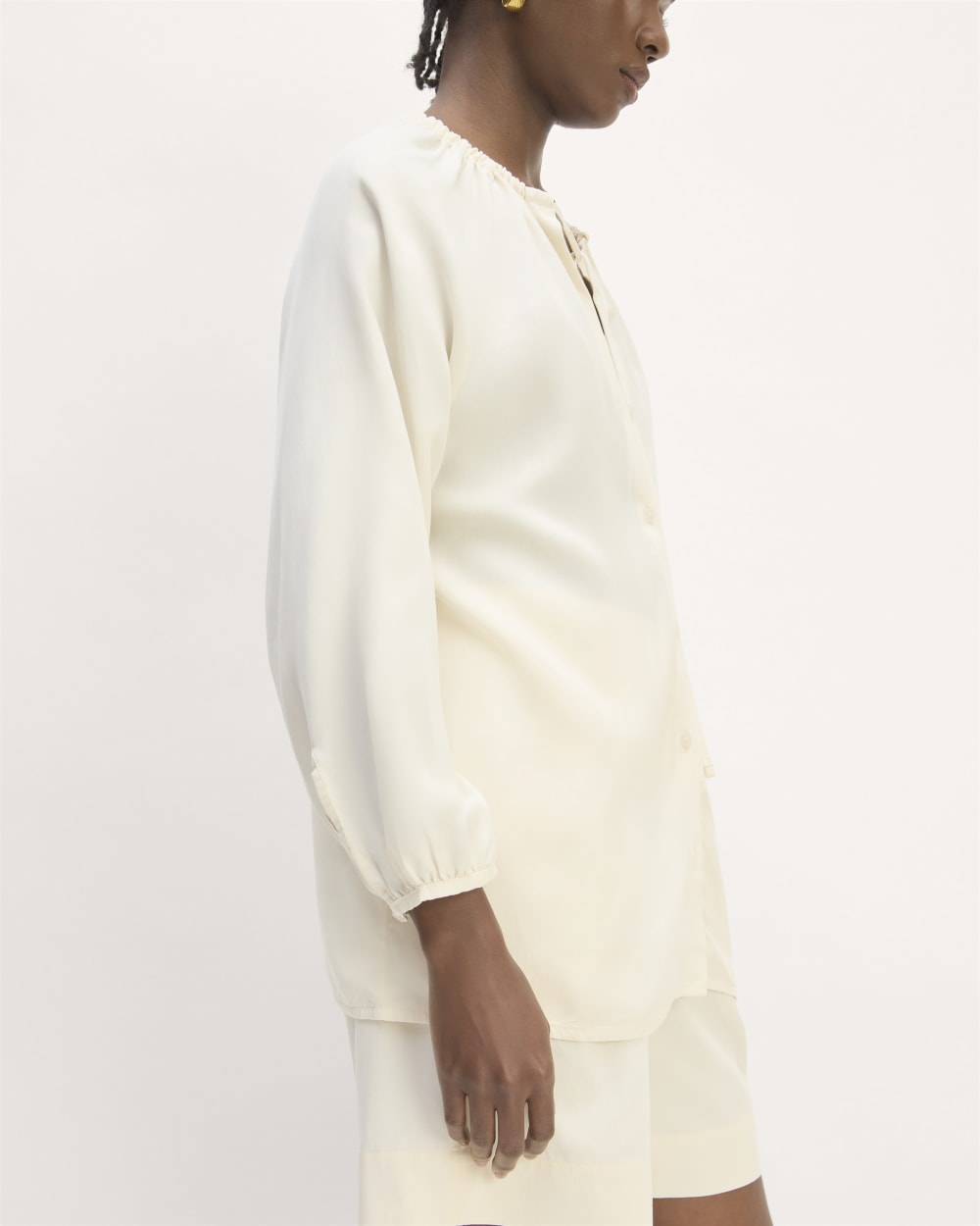 The Gathered Shirt in Butterlite | Bone