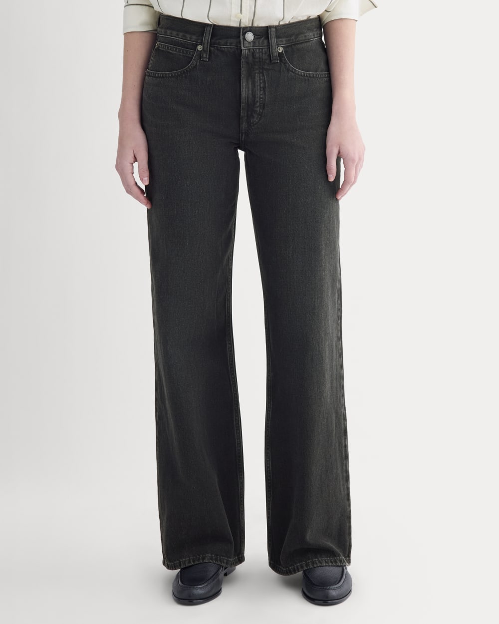 Relaxed Mid-Rise Bootcut Jean | Black