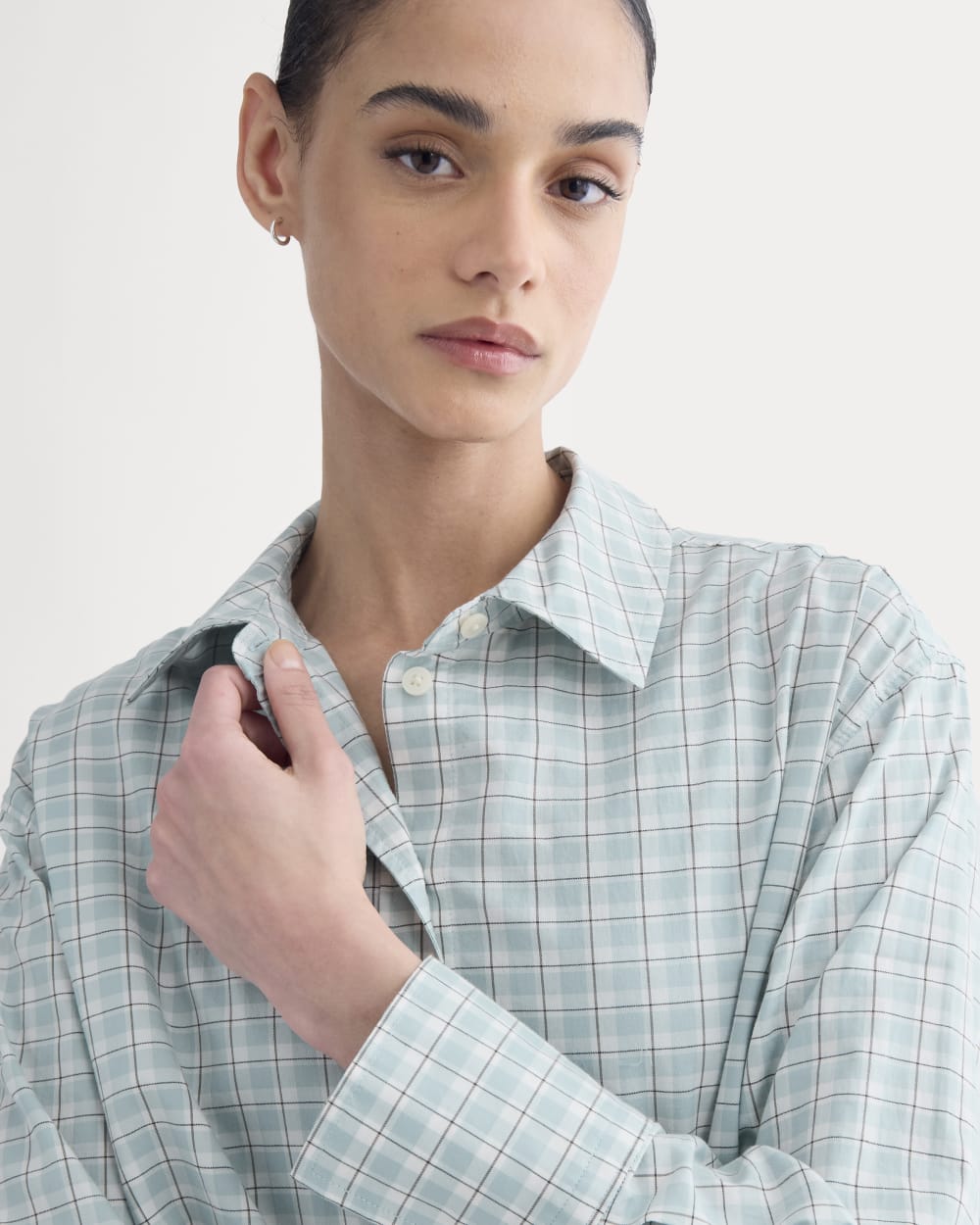 Everyday Shirt in Silky Cotton | Gray Mist