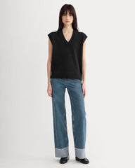 The Boxy Vest in Everyday Cotton | Black