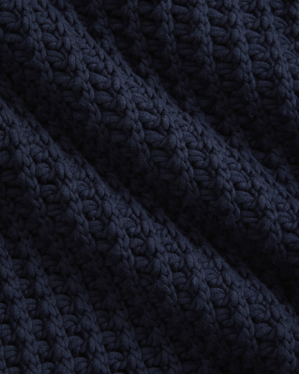 Open-Knit Crew in Elevated Cotton | Navy
