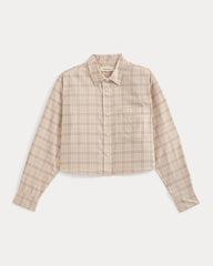 The Way-Short Shirt in Silky Cotton | Plaid