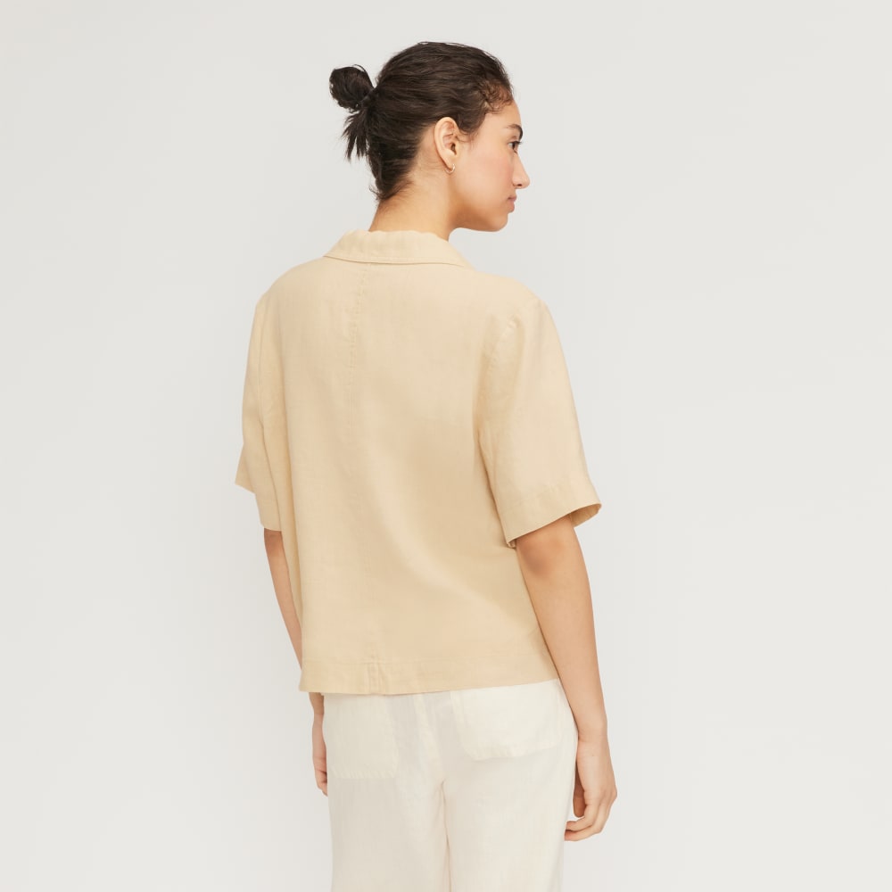 The Linen Workwear Shirt | Warm Khaki